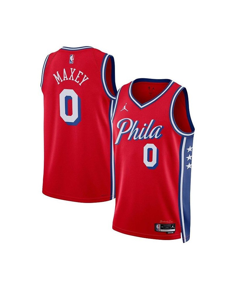 Men's Brand Tyrese Maxey Red Philadelphia 76ers 2022/23 Statement Edition Swingman Jersey $42.90 Jersey