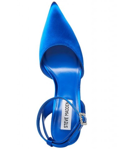 Women's Sarantos Two-Piece Stiletto Pumps Blue $54.50 Shoes