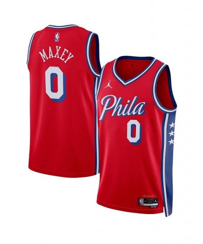 Men's Brand Tyrese Maxey Red Philadelphia 76ers 2022/23 Statement Edition Swingman Jersey $42.90 Jersey