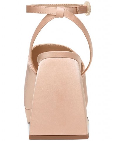 Miranda Two-Piece Platform Sandals Tan/Beige $42.57 Shoes