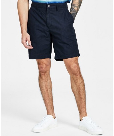 Classic-Fit Solid 8.5" Chambray Shorts Black $18.07 Shorts