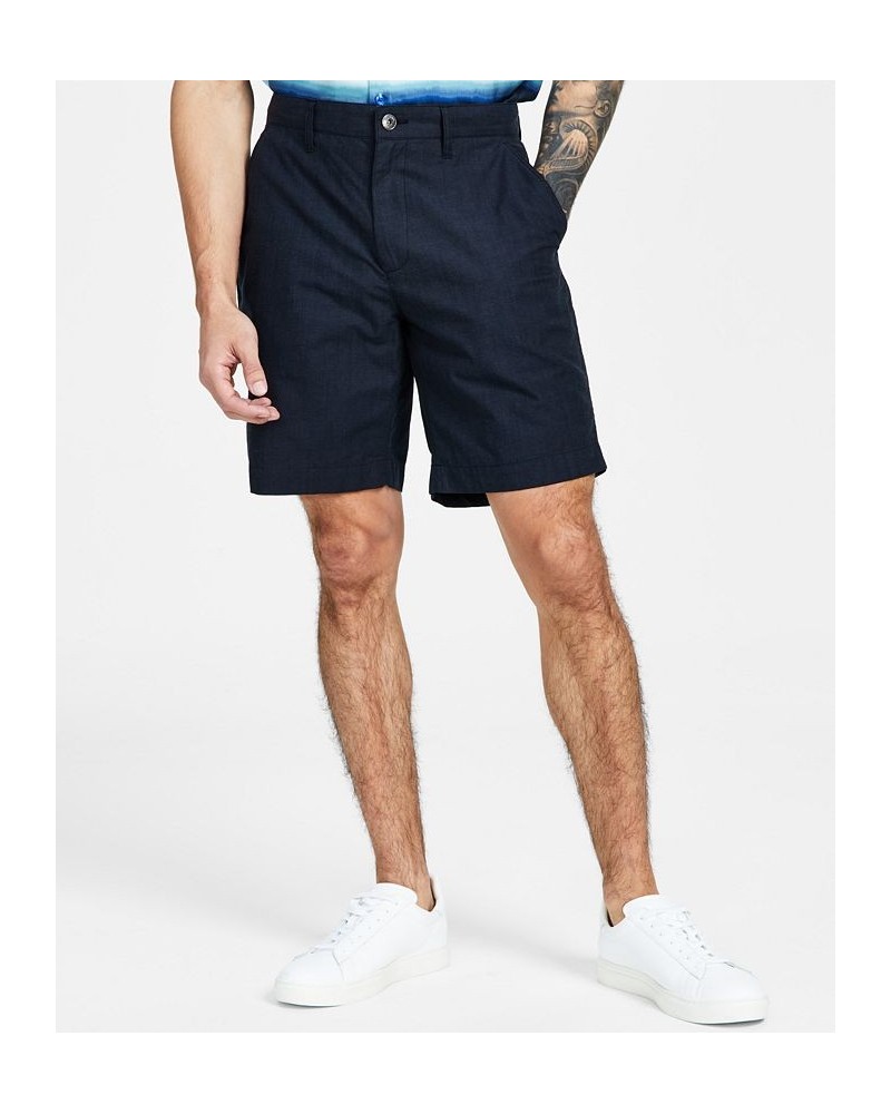 Classic-Fit Solid 8.5" Chambray Shorts Black $18.07 Shorts