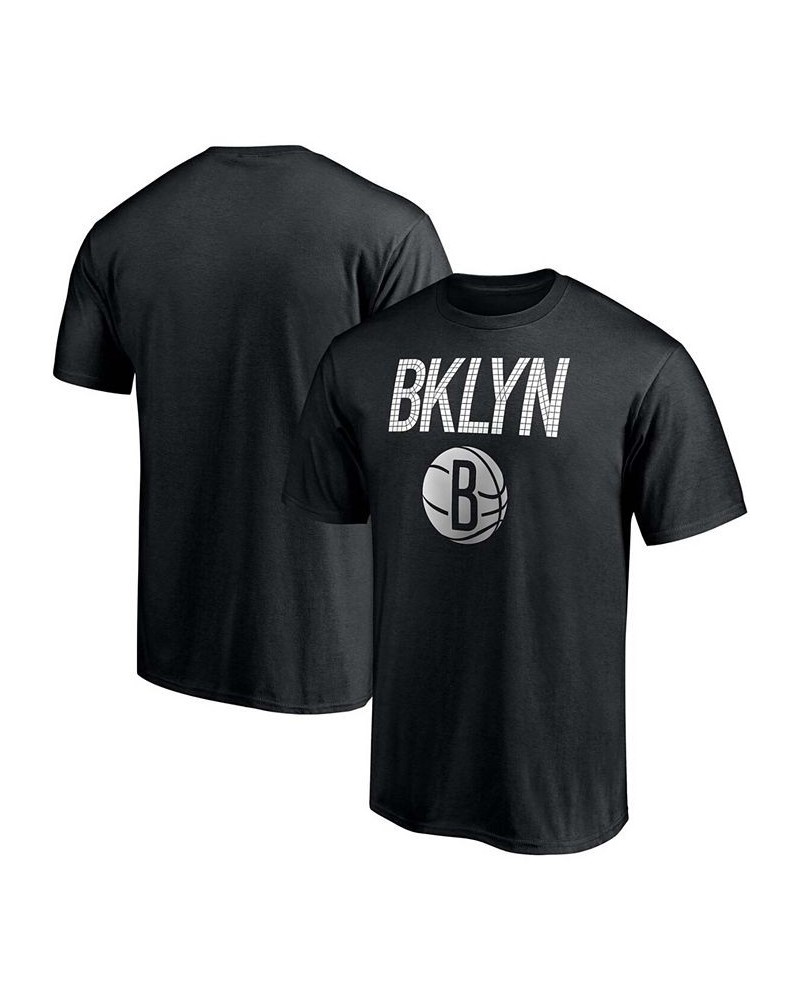 Men's Black Brooklyn Nets Post Up Hometown Collection T-shirt $17.66 T-Shirts