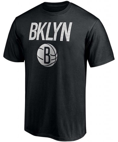 Men's Black Brooklyn Nets Post Up Hometown Collection T-shirt $17.66 T-Shirts