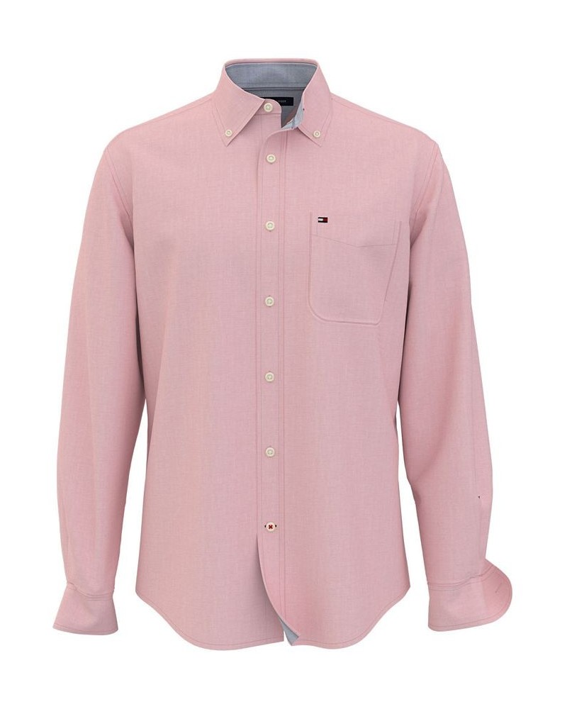 Men's Capote Classic-Fit Stretch Solid Shirt Pink $26.00 Shirts