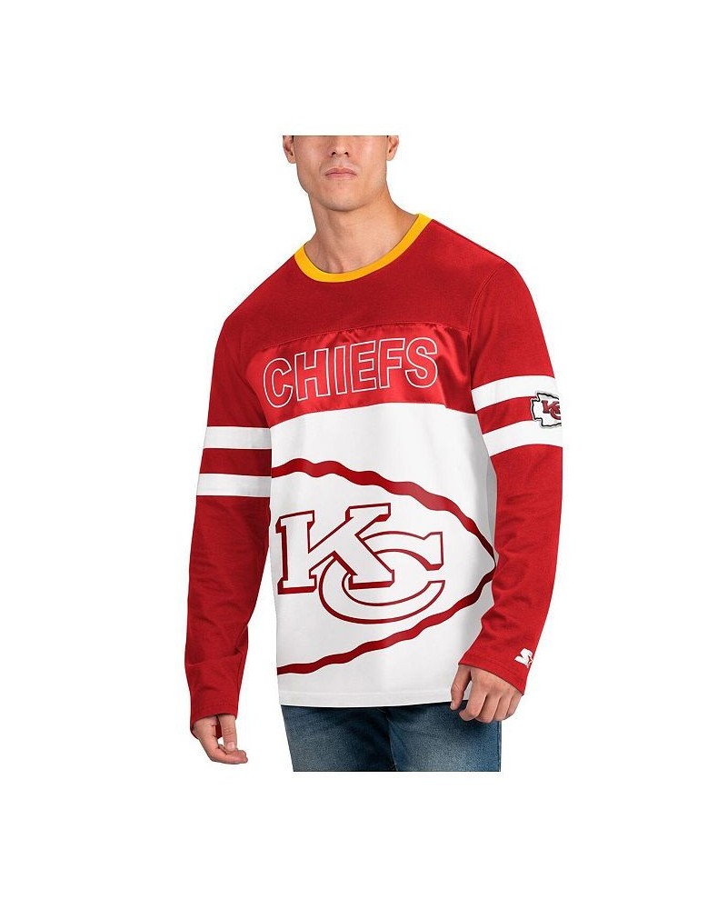 Men's Red, White Kansas City Chiefs Halftime Long Sleeve T-shirt $41.59 T-Shirts