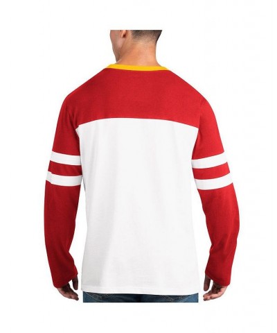 Men's Red, White Kansas City Chiefs Halftime Long Sleeve T-shirt $41.59 T-Shirts