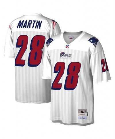 Men's Curtis Martin White New England Patriots 1995 Legacy Replica Jersey $85.00 Jersey