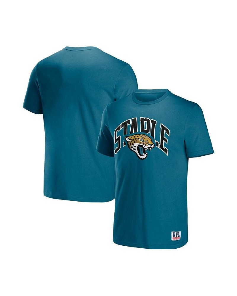 Men's NFL X Staple Teal Jacksonville Jaguars Lockup Logo Short Sleeve T-shirt $17.27 T-Shirts