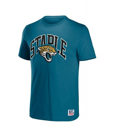 Men's NFL X Staple Teal Jacksonville Jaguars Lockup Logo Short Sleeve T-shirt $17.27 T-Shirts