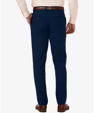 J.M. Slim Fit 4-Way Stretch Flat Front Dress Pants Blue $25.85 Pants