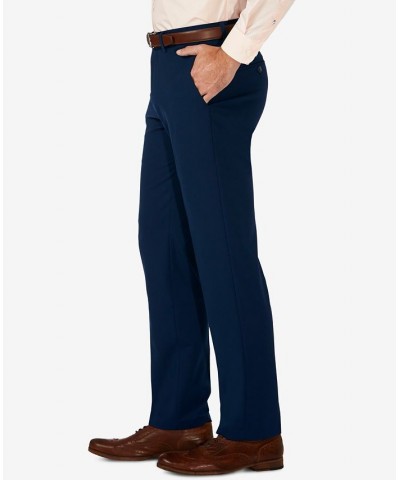 J.M. Slim Fit 4-Way Stretch Flat Front Dress Pants Blue $25.85 Pants