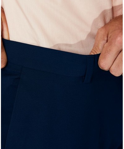 J.M. Slim Fit 4-Way Stretch Flat Front Dress Pants Blue $25.85 Pants