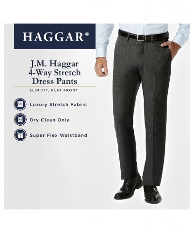 J.M. Slim Fit 4-Way Stretch Flat Front Dress Pants Blue $25.85 Pants