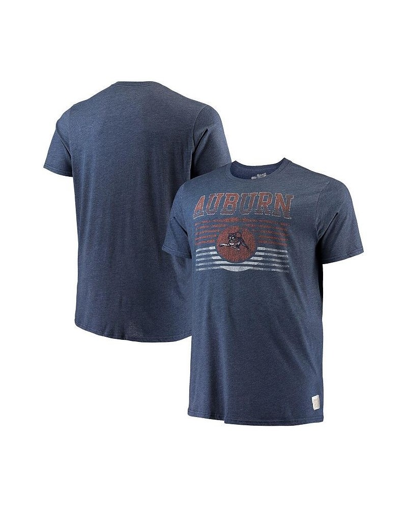 Men's Heathered Navy Auburn Tigers Big and Tall Mock Twist T-shirt $28.99 T-Shirts