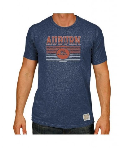 Men's Heathered Navy Auburn Tigers Big and Tall Mock Twist T-shirt $28.99 T-Shirts