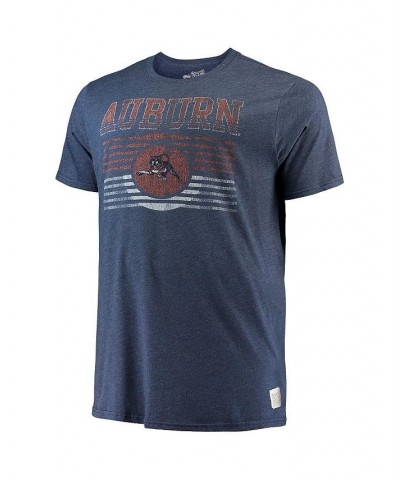 Men's Heathered Navy Auburn Tigers Big and Tall Mock Twist T-shirt $28.99 T-Shirts