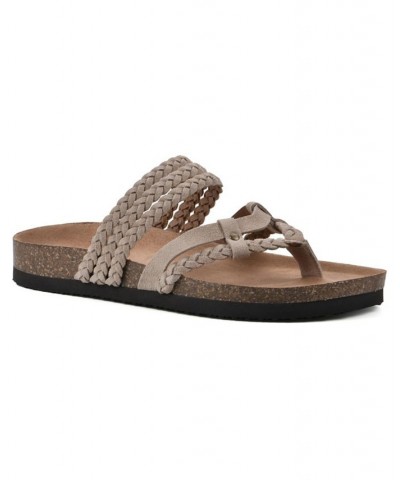 Women's Hangout Footbeds Sandals Tan/Beige $34.50 Shoes