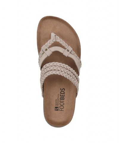 Women's Hangout Footbeds Sandals Tan/Beige $34.50 Shoes