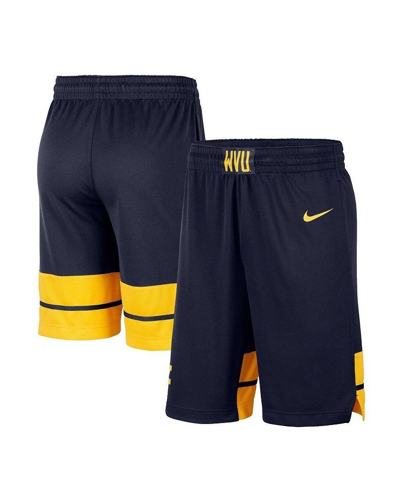 Men's Navy West Virginia Mountaineers Replica Team Basketball Shorts $38.99 Shorts