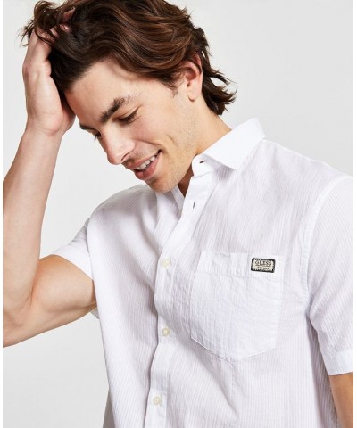 Men's Collins Seersucker Short-Sleeve Shirt White $37.38 Shirts