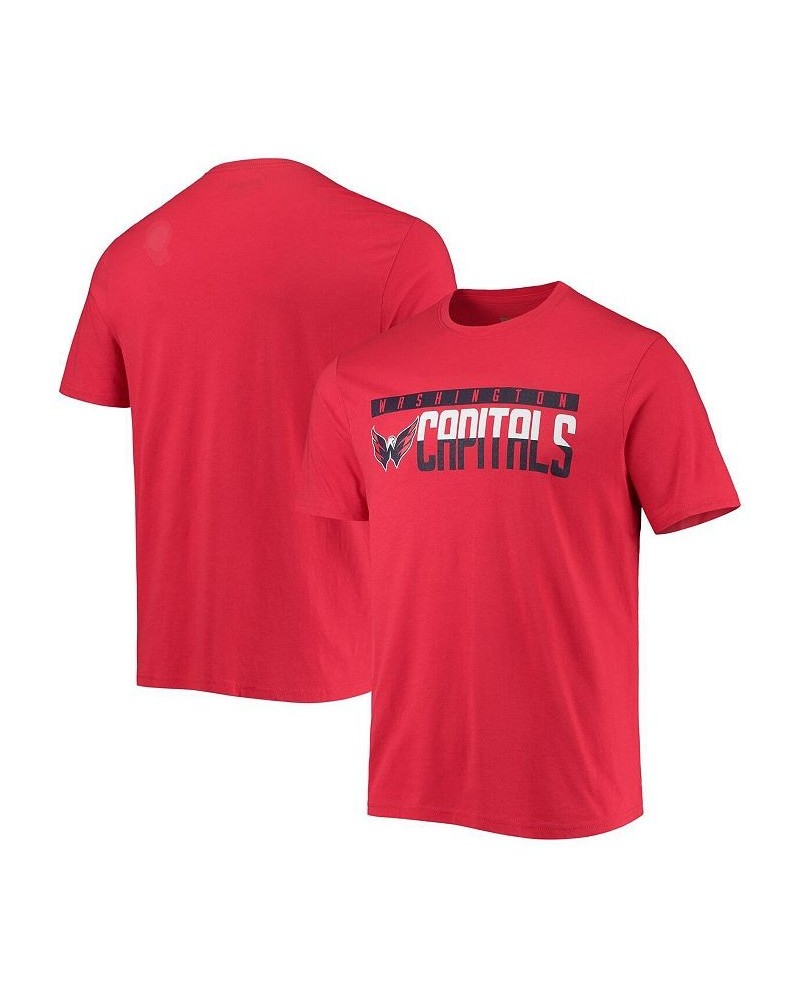 Men's Red Washington Capitals Richmond Wordmark T-shirt $18.45 T-Shirts