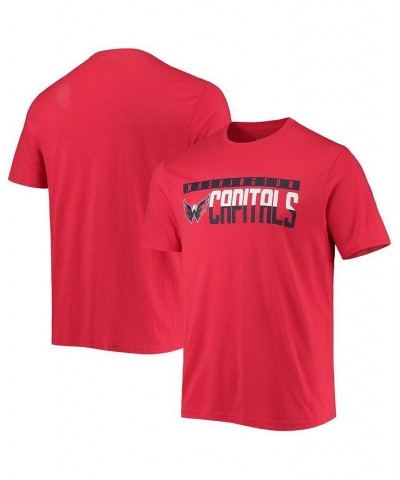 Men's Red Washington Capitals Richmond Wordmark T-shirt $18.45 T-Shirts