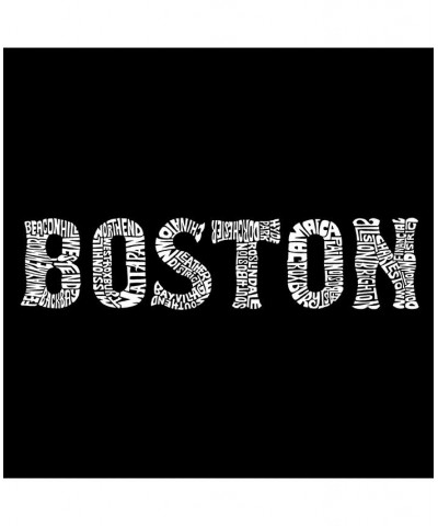 Men's Premium Word Art T-Shirt - Boston Neighborhoods Red $18.00 T-Shirts