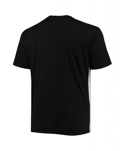 Men's Black, Heathered Gray Pittsburgh Steelers Big & Tall Color Block T-shirt $21.50 T-Shirts