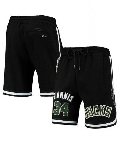 Men's Giannis Antetokounmpo Black Milwaukee Bucks Player Replica Shorts $37.20 Shorts