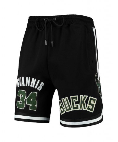 Men's Giannis Antetokounmpo Black Milwaukee Bucks Player Replica Shorts $37.20 Shorts