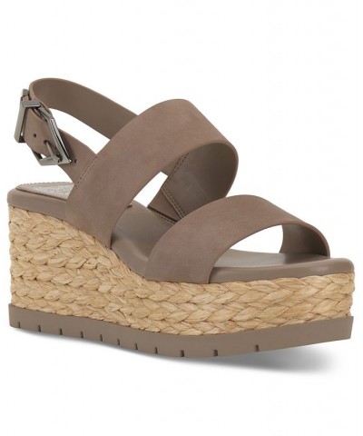 Miapelle Espadrille Platform Wedge Sandals Tan/Beige $58.80 Shoes