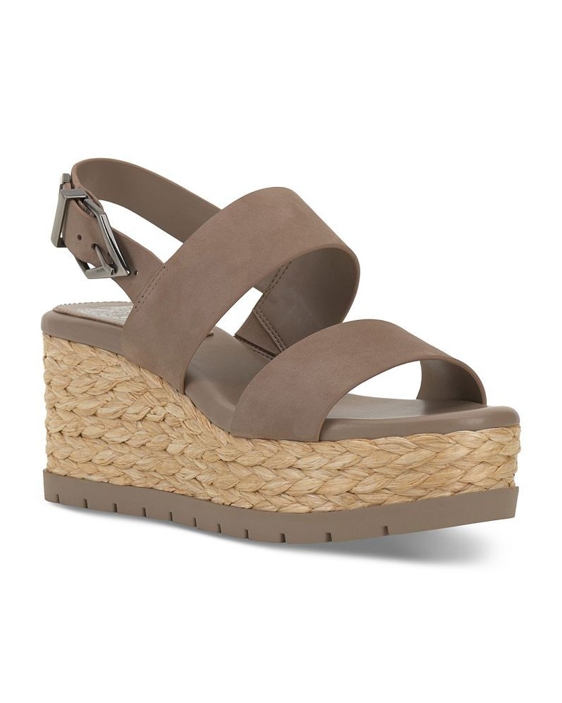 Miapelle Espadrille Platform Wedge Sandals Tan/Beige $58.80 Shoes