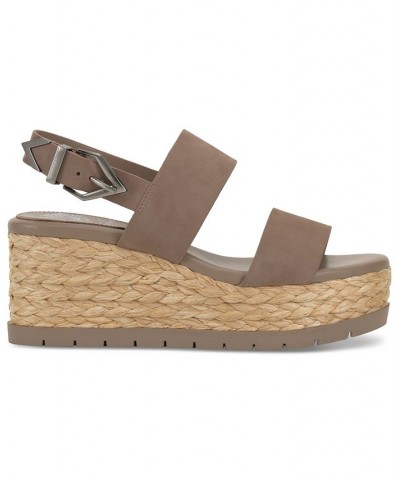 Miapelle Espadrille Platform Wedge Sandals Tan/Beige $58.80 Shoes