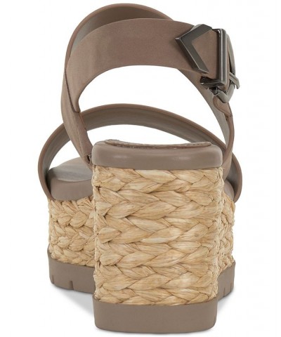 Miapelle Espadrille Platform Wedge Sandals Tan/Beige $58.80 Shoes