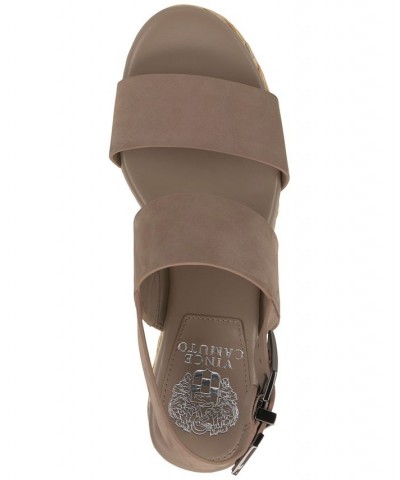 Miapelle Espadrille Platform Wedge Sandals Tan/Beige $58.80 Shoes