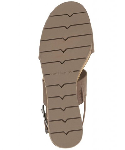 Miapelle Espadrille Platform Wedge Sandals Tan/Beige $58.80 Shoes