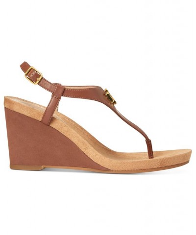 Women's Jeannie Wedge Sandals Tan/Beige $32.55 Shoes