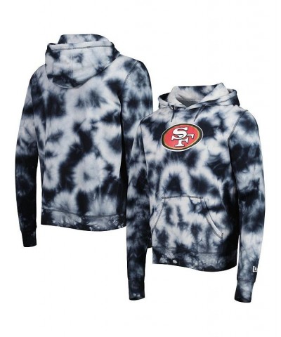 Men's Black San Francisco 49ers Team Tie-Dye Pullover Hoodie $47.69 Sweatshirt