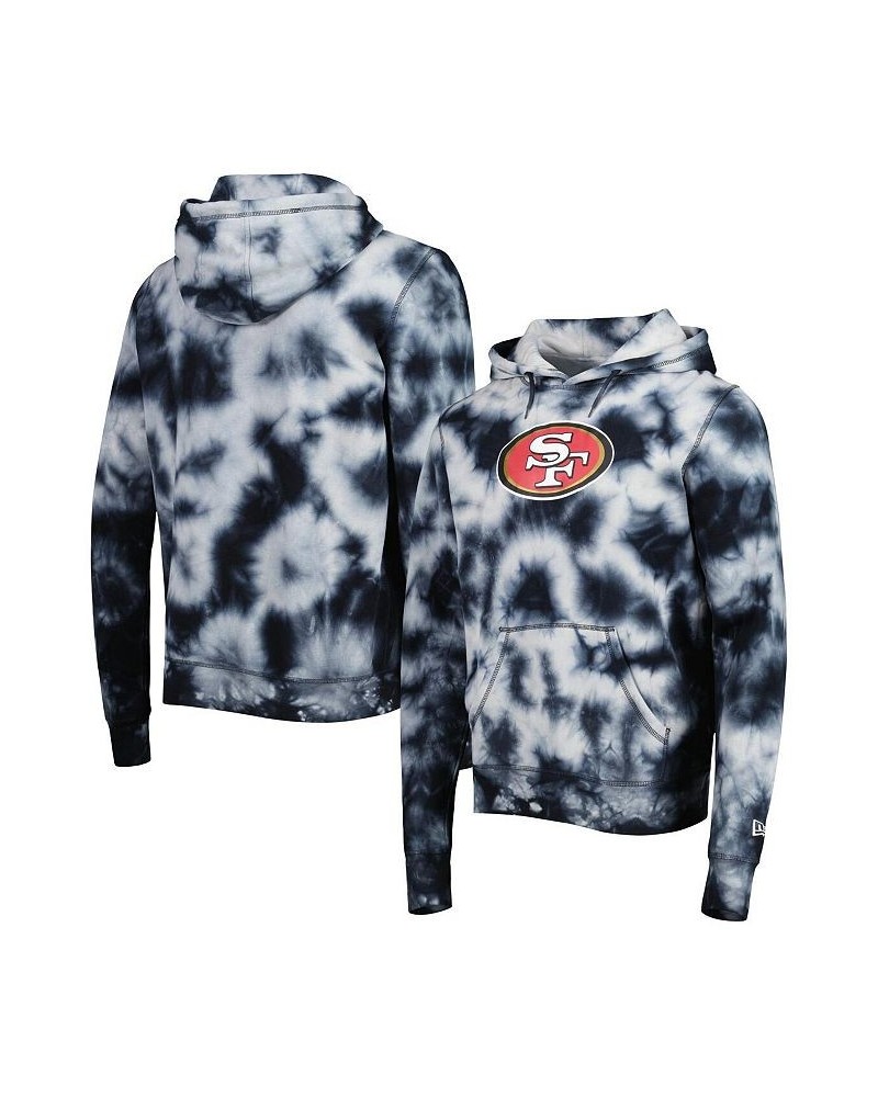 Men's Black San Francisco 49ers Team Tie-Dye Pullover Hoodie $47.69 Sweatshirt