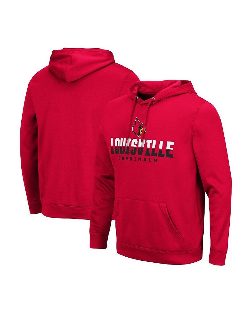 Men's Red Louisville Cardinals Lantern Pullover Hoodie $31.20 Sweatshirt