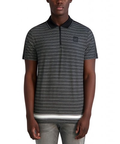 Men's Slim-Fit Striped Polo Black $34.19 Polo Shirts