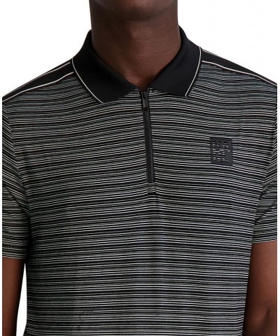 Men's Slim-Fit Striped Polo Black $34.19 Polo Shirts