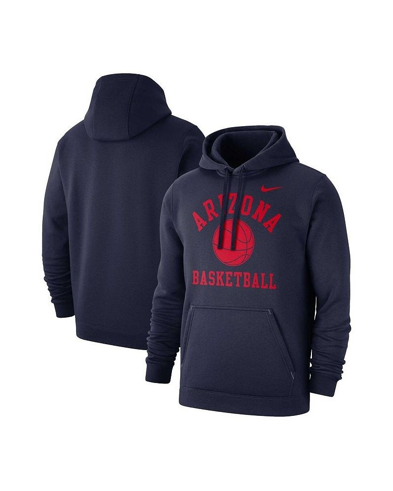 Men's Navy Arizona Wildcats Basketball Club Fleece Pullover Hoodie $31.50 Sweatshirt