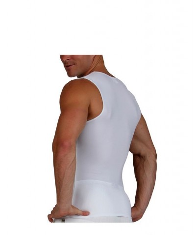 Insta Slim Men's Compression Sleeveless V-Neck T-Shirt White $36.69 Undershirt