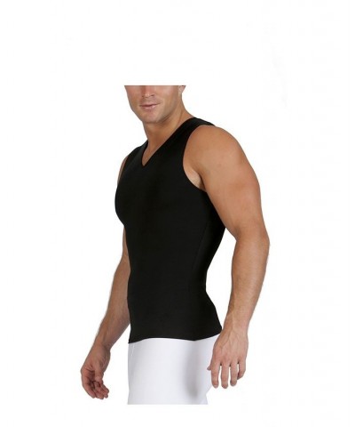 Insta Slim Men's Compression Sleeveless V-Neck T-Shirt White $36.69 Undershirt