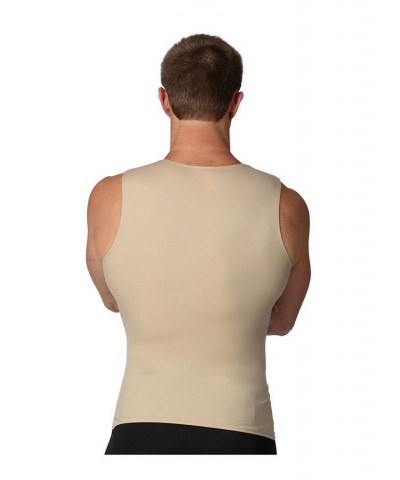 Insta Slim Men's Compression Sleeveless V-Neck T-Shirt White $36.69 Undershirt