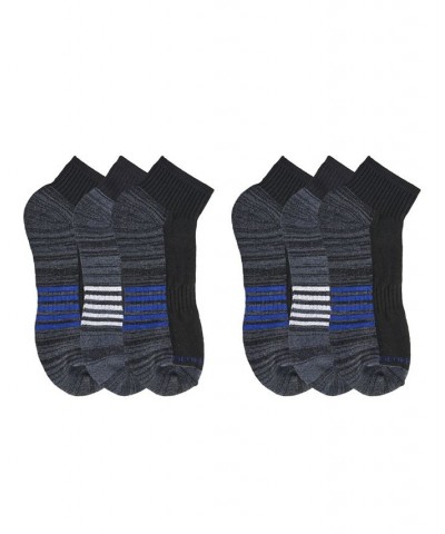 Men's Cushioned Quarter Crew Socks, Pack of 6 Multi $10.74 Socks