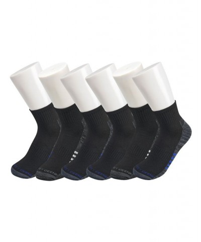 Men's Cushioned Quarter Crew Socks, Pack of 6 Multi $10.74 Socks