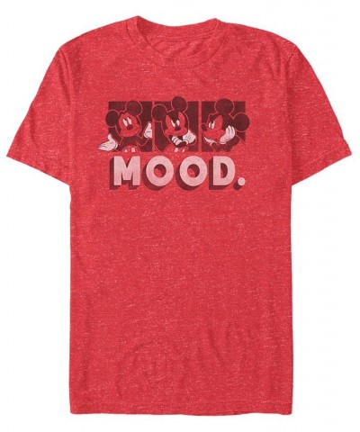 Men's Mickey Mood Short Sleeve T-Shirt Red $18.54 T-Shirts